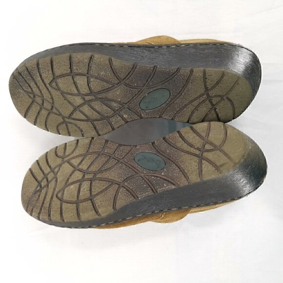 Born Concept Women's 8 Brown Leather Clogs with Cushioned Arch Exposed Stitch - Picture 6 of 8